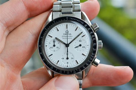 omega white dial speedmaster.